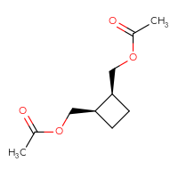 Chemical structure of [(1R,2S)-2-[(acetyloxy)methyl]cyclobutyl]methyl acetate - CSSB00135462920