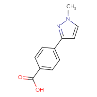 Chemical structure of 4-(1-methyl-1H-pyrazol-3-yl)benzoic acid - CSSB00011935142