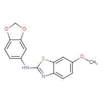 Chemical structure of N-(2H-1,3-benzodioxol-5-yl)-6-methoxy-1,3-benzothiazol-2-amine - CSSB00020652171