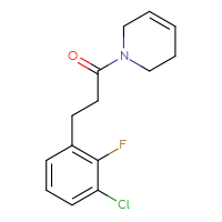 Chemical structure of 3-(3-chloro-2-fluorophenyl)-1-(1,2,3,6-tetrahydropyridin-1-yl)propan-1-one - CSSB06504104167