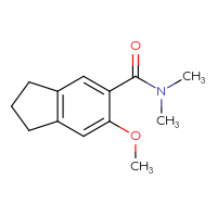 Chemical structure of 6-methoxy-N,N-dimethyl-2,3-dihydro-1H-indene-5-carboxamide - CSSB06982863737