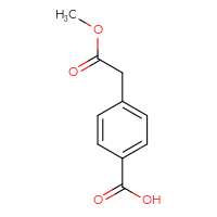Chemical structure of 4-(2-methoxy-2-oxoethyl)benzoic acid - CSSB00000111013