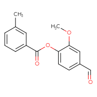 Chemical structure of 4-formyl-2-methoxyphenyl 3-methylbenzoate - CSSB00020594735