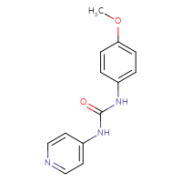 Chemical structure of 3-(4-methoxyphenyl)-1-(pyridin-4-yl)urea - CSSB00046180558