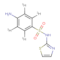 Chemical structure of 4-amino-N-(1,3-thiazol-2-yl)(²H₄)benzene-1-sulfonamide - CSSB00159257832