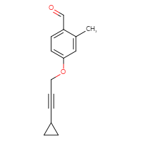 Chemical structure of 4-[(3-cyclopropylprop-2-yn-1-yl)oxy]-2-methylbenzaldehyde - CSSB02519467767