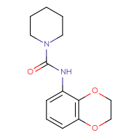 Chemical structure of N-(2,3-dihydro-1,4-benzodioxin-5-yl)piperidine-1-carboxamide - CSSB02010556394