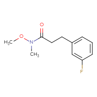 Chemical structure of 3-(3-fluorophenyl)-N-methoxy-N-methylpropanamide - CSSB02496350842