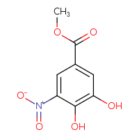 Chemical structure of methyl 3,4-dihydroxy-5-nitrobenzoate - CSSB00010000620