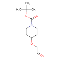 Chemical structure of tert-butyl 4-(2-oxoethoxy)piperidine-1-carboxylate - CSSB00010413752