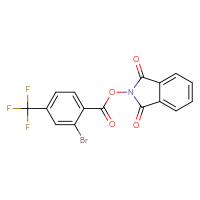 Chemical structure of 1,3-dioxo-2,3-dihydro-1H-isoindol-2-yl 2-bromo-4-(trifluoromethyl)benzoate - CSSB06262881410