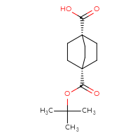 Chemical structure of 4-[(tert-butoxy)carbonyl]bicyclo[2.2.2]octane-1-carboxylic acid - CSSB20680313431