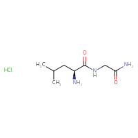 Chemical structure of (2S)-2-amino-N-(carbamoylmethyl)-4-methylpentanamide hydrochloride - CSSB20963195535