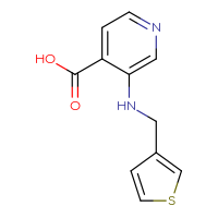 Chemical structure of 3-{[(thiophen-3-yl)methyl]amino}pyridine-4-carboxylic acid - CSSB00012970130