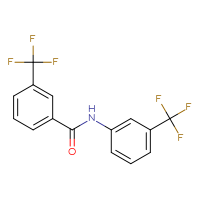 Chemical structure of 3-(trifluoromethyl)-N-[3-(trifluoromethyl)phenyl]benzamide - CSSB00105172388