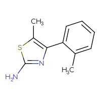 Chemical structure of 5-methyl-4-(2-methylphenyl)-1,3-thiazol-2-amine - CSSB00010018113