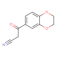 Chemical structure of 3-(2,3-dihydro-1,4-benzodioxin-6-yl)-3-oxopropanenitrile - CSSB00011246173