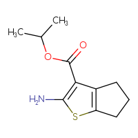 Chemical structure of propan-2-yl 2-amino-4H,5H,6H-cyclopenta[b]thiophene-3-carboxylate - CSSB00011203507