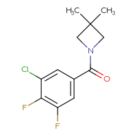 Chemical structure of 1-(3-chloro-4,5-difluorobenzoyl)-3,3-dimethylazetidine - CSSB06460311574
