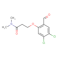 Chemical structure of 3-(4,5-dichloro-2-formylphenoxy)-N,N-dimethylpropanamide - CSSB21331808025