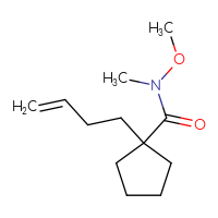 Chemical structure of 1-(but-3-en-1-yl)-N-methoxy-N-methylcyclopentane-1-carboxamide - CSSB03553822037
