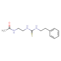 Chemical structure of N-(2-{[(2-phenylethyl)carbamothioyl]amino}ethyl)acetamide - CSSB00026389062