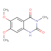 Chemical structure of 6,7-dimethoxy-3-methyl-1,2,3,4-tetrahydroquinazoline-2,4-dione - CSSB00020598141