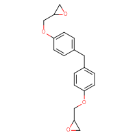 Chemical structure of 2-{[4-({4-[(oxiran-2-yl)methoxy]phenyl}methyl)phenoxy]methyl}oxirane - CSSB00020643804