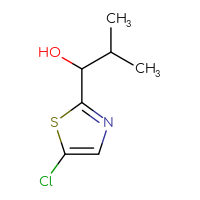 Chemical structure of 1-(5-chloro-1,3-thiazol-2-yl)-2-methylpropan-1-ol - CSSB00014172962