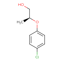 Chemical structure of (2S)-2-(4-chlorophenoxy)propan-1-ol - CSSB00000718694