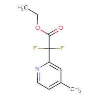 Chemical structure of ethyl 2,2-difluoro-2-(4-methylpyridin-2-yl)acetate - CSSB00015371642