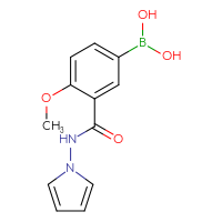 Chemical structure of {4-methoxy-3-[(1H-pyrrol-1-yl)carbamoyl]phenyl}boronic acid - CSSB02533069448