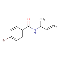 Chemical structure of 4-bromo-N-(but-3-en-2-yl)benzamide - CSSB00012743433