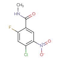 Chemical structure of 4-chloro-2-fluoro-N-methyl-5-nitrobenzamide - CSSB14927043678