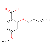 Chemical structure of 2-(but-3-en-1-yloxy)-4-methoxybenzoic acid - CSSB00012048487