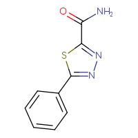 Chemical structure of 5-phenyl-1,3,4-thiadiazole-2-carboxamide - CSSB02270739280