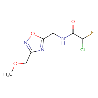 Chemical structure of 2-chloro-2-fluoro-N-{[3-(methoxymethyl)-1,2,4-oxadiazol-5-yl]methyl}acetamide - CSSB21332168571