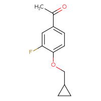 Chemical structure of 1-[4-(cyclopropylmethoxy)-3-fluorophenyl]ethan-1-one - CSSB00011230015
