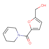 Chemical structure of [5-(1,2,3,6-tetrahydropyridine-1-carbonyl)furan-2-yl]methanol - CSSB01434695971