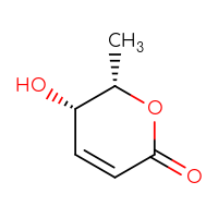 Chemical structure of (5S,6S)-5-hydroxy-6-methyl-5,6-dihydro-2H-pyran-2-one - CSSB00015694605