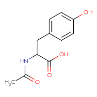 Chemical structure of 2-acetamido-3-(4-hydroxyphenyl)propanoic acid - CSSB00000764681