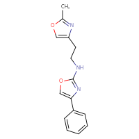 Chemical structure of N-[2-(2-methyl-1,3-oxazol-4-yl)ethyl]-4-phenyl-1,3-oxazol-2-amine - CSSB15154827622