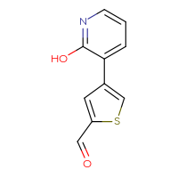 Chemical structure of 4-(2-hydroxypyridin-3-yl)thiophene-2-carbaldehyde - CSSB00010138920