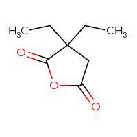 Chemical structure of 3,3-diethyloxolane-2,5-dione - CSSB00000243204
