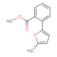 Chemical structure of methyl 2-(5-methylfuran-2-yl)benzoate - CSSB00000034347