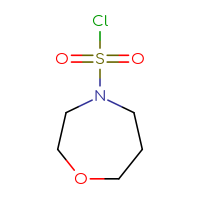 Chemical structure of 1,4-oxazepane-4-sulfonyl chloride - CSSB00011783043