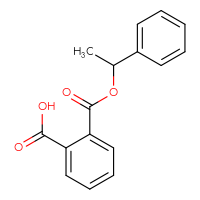 Chemical structure of 2-[(1-phenylethoxy)carbonyl]benzoic acid - CSSB00020670438