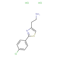 Chemical structure of 2-[2-(4-chlorophenyl)-1,3-thiazol-4-yl]ethan-1-amine dihydrochloride - CSSB00160572594