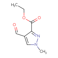 Chemical structure of ethyl 4-formyl-1-methyl-1H-pyrazole-3-carboxylate - CSSB00000703666