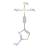 Chemical structure of 4-[2-(trimethylsilyl)ethynyl]-1,3-thiazol-2-amine - CSSB00009956956
